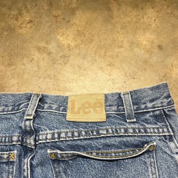 Vintage 90s Lee Light Wash Straight Jeans 31x30 - Picture 3 of 4